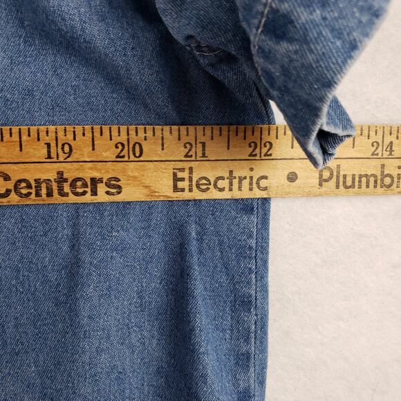 Vintage Disney Mickey Unlimited Womens 14W‎ Minnie Embroiderd Pocket Denim Shirt - Picture 5 of 7